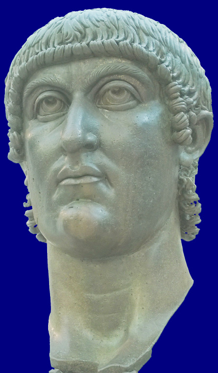 Der monumentalen Kopf des Constantin 