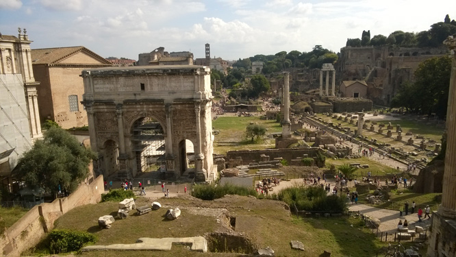 Blick vom Capitol auf das Forum Romanum