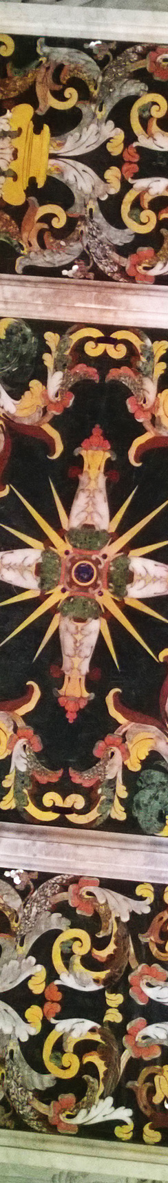 Marmorintarsien in der Santa Maria della Vittoria