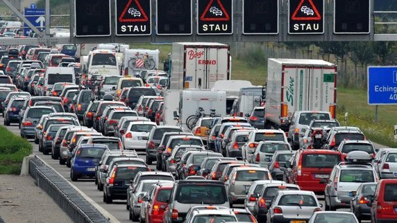 Stau auf der Autobahn