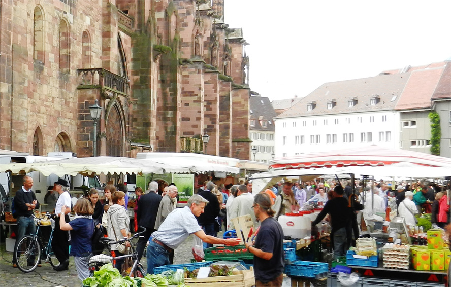 Markt vor dem Freiburger Münster