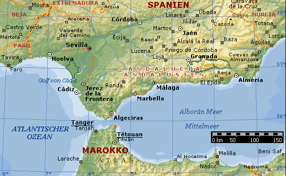 Spanien, Karte