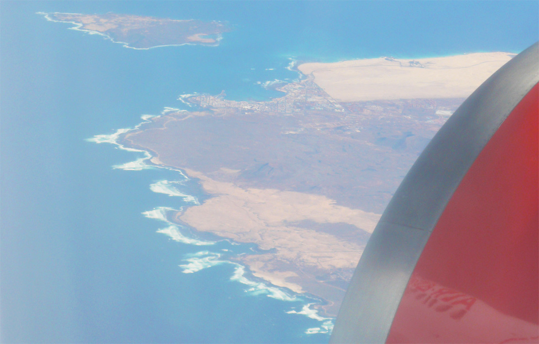 Flug über Fuerteventura
