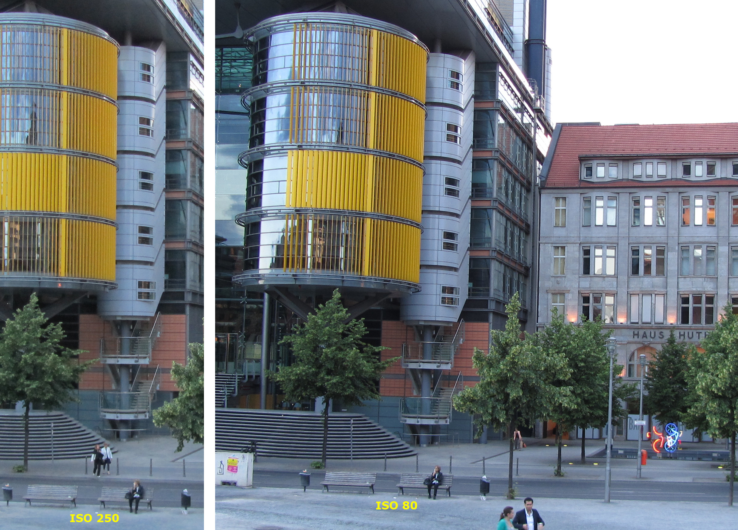 Testbild PowerShot SX210 IS - wenig licht aussen, Potsdamer Platz