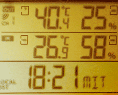 Heiss auf dem Balkon am 03. August 2011