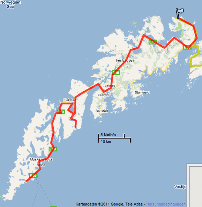 Der Tripp am 23. Februar nach A i Lofoten