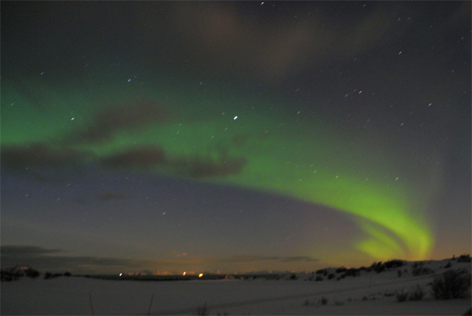 Nordlicht in Hov, 20.02.2011, 23:03