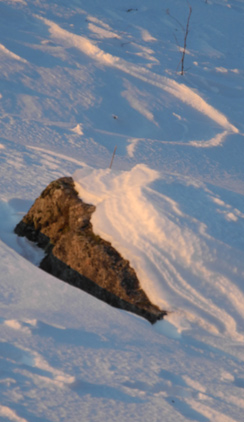 Schneetreiben  auf den Lofoten - Winderosion!