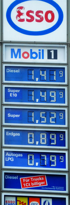 Benzinpreis am 07.07.2011 in Angermünde