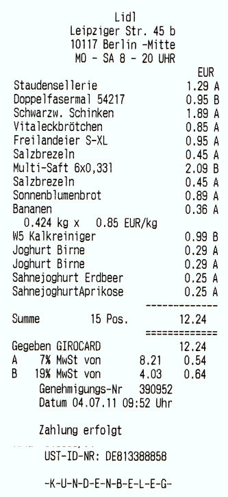 Kassenzettel