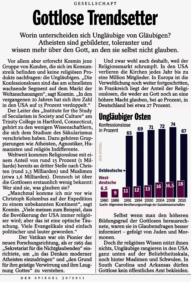 Konfessionslos Ungläubige
