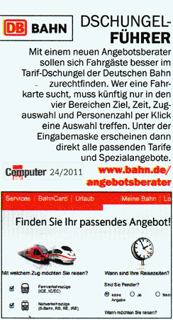 Angebotsberater bei Die Bahn