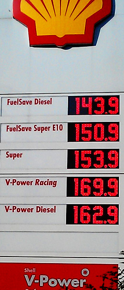 Benzinpreis am 07. November 2011