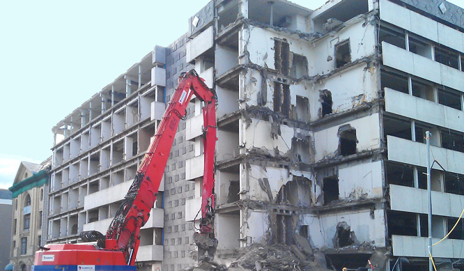 Abriss in der Gertraudenstrasse