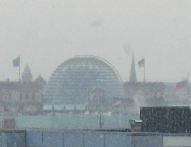 Schneetreiben zu Ostern