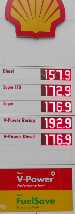 Benzinpreis am Freitag, 24.08.2012, Berlin