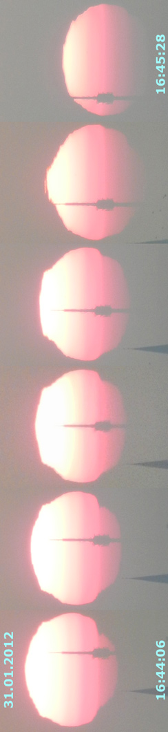 Sunset on 31. January 2012