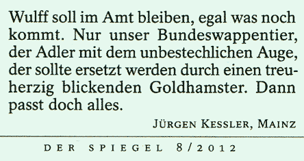 Goldhamster statt Adler