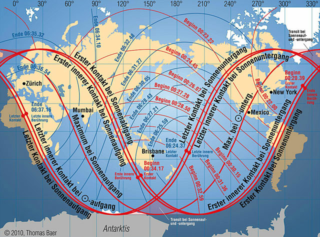 Venus Transit 2012 -  Map