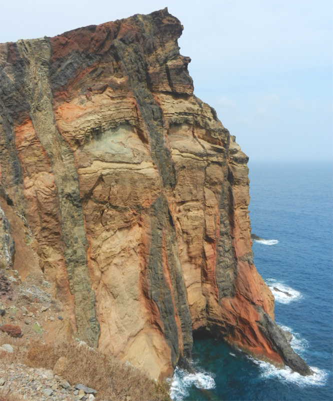 Vulkanische Geologie auf Ponta de Sao Laurenco