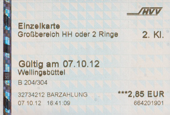 Fahrkarte Hamburg