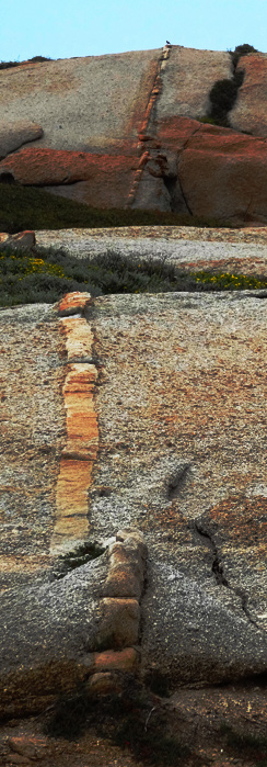 Störung in Granit am Punta Spano