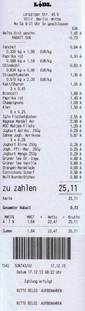 Kassenzettel