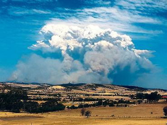 Bush fire Hobart