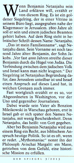 Netanjahu und die Glaubwürdigkeit