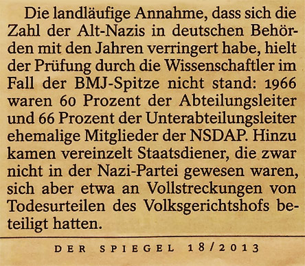 Die Nazi-Vergangenheit der Bundesrepublik Deutschland