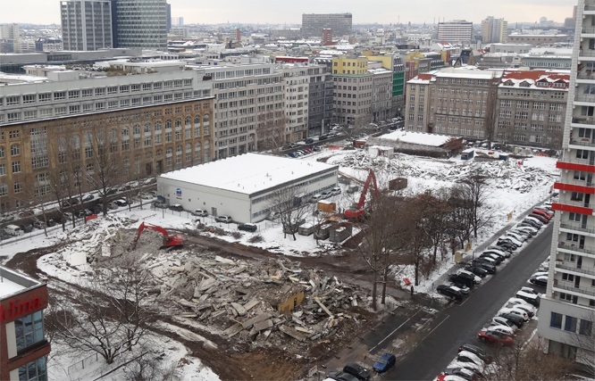 Abriss in der Krausenstrasse, Berlin-Mitte