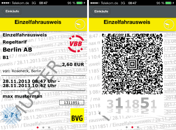 Handy Ticket BVB Berlin