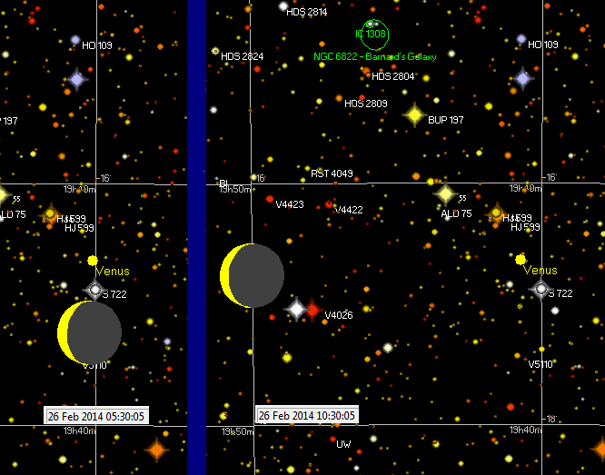 Konjunktion Mond & Venus