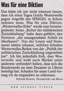 Westerwelle contra Gauck