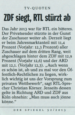 TV Quoten 2013