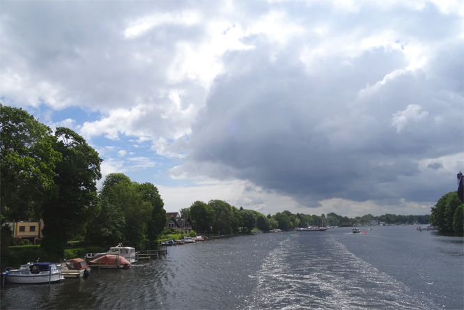 Sonne auf der Oberhavel