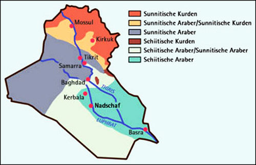Map Volksgruppen Irak