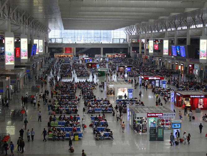 Der Bahnhof in Shanghai