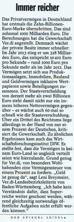 Reiche werden immer reicher