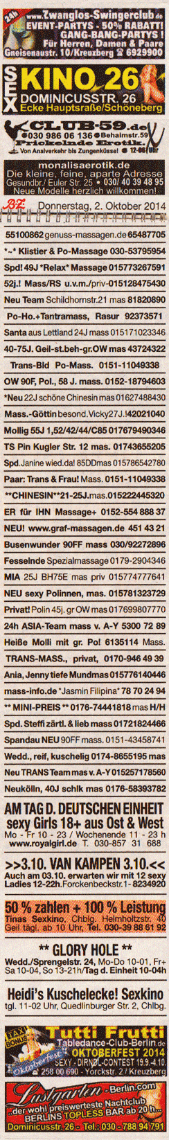 Kleinanzeigen - rotlicht