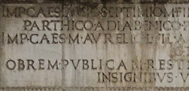 Linke Seite des Triumpbogen des Titus