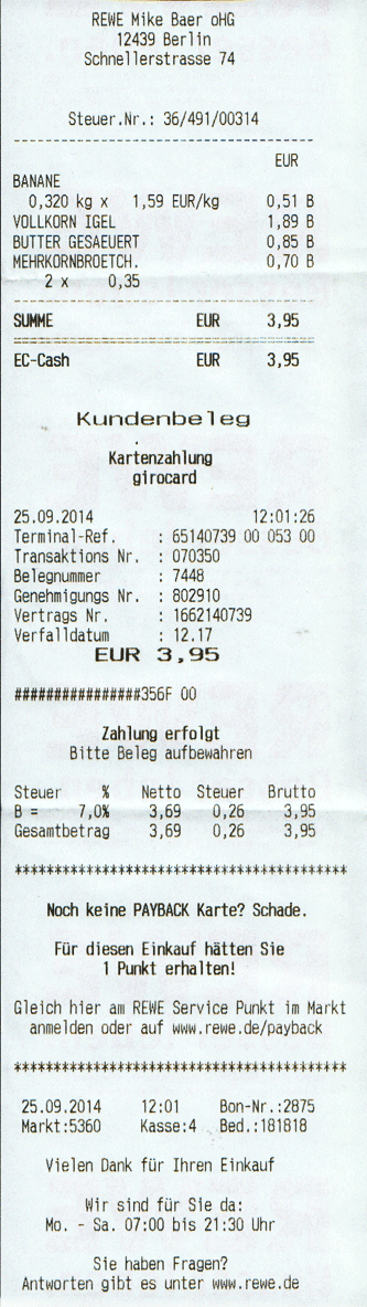 Kassenzettel