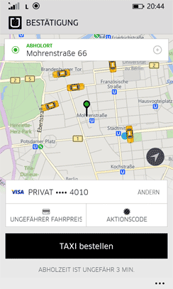 UBER funktioniert in Berlin