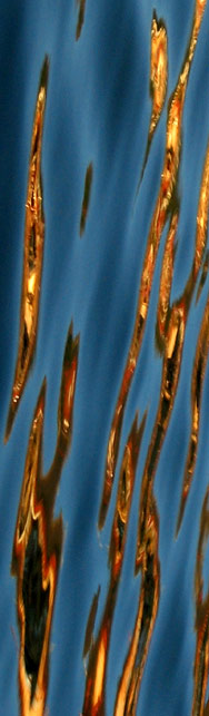 Der Sonnenuntergang spiegelt sich im Wasser