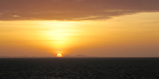 Sunrise auf der Höhe von Boracay