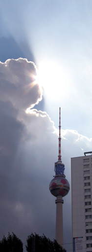 Gewitter Fernsehturm Berlin