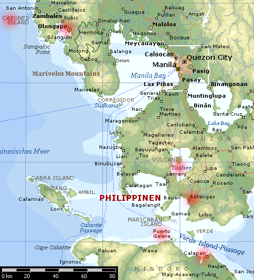 Map Philippines, North-West