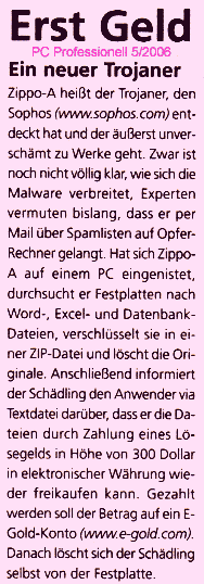 Erpressung via Internet