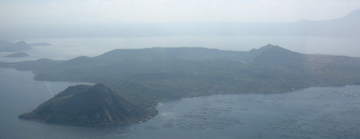 Island into Lake Taal