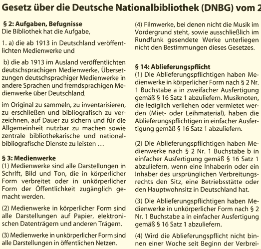 Gesetz über die Deutsche Nationalbibliothek DNBG